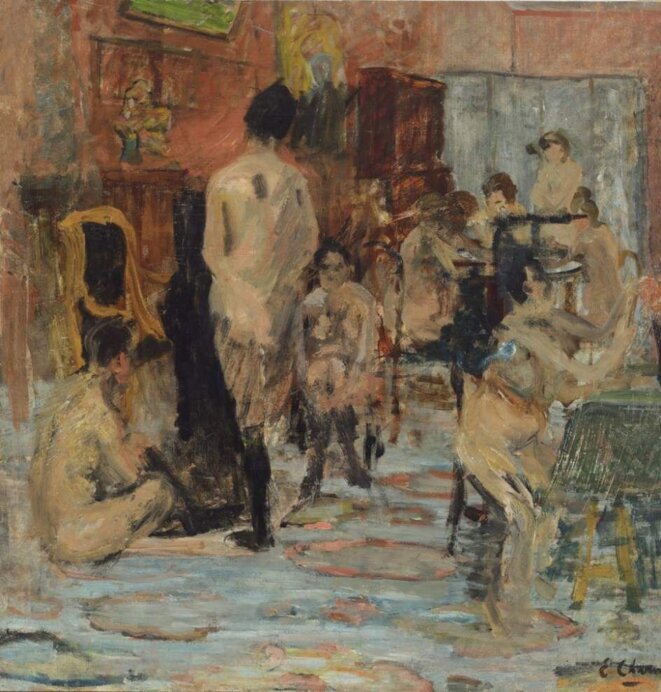 The salon, Emilie Charmy, 1900 The salon, Emilie Charmy, 1900