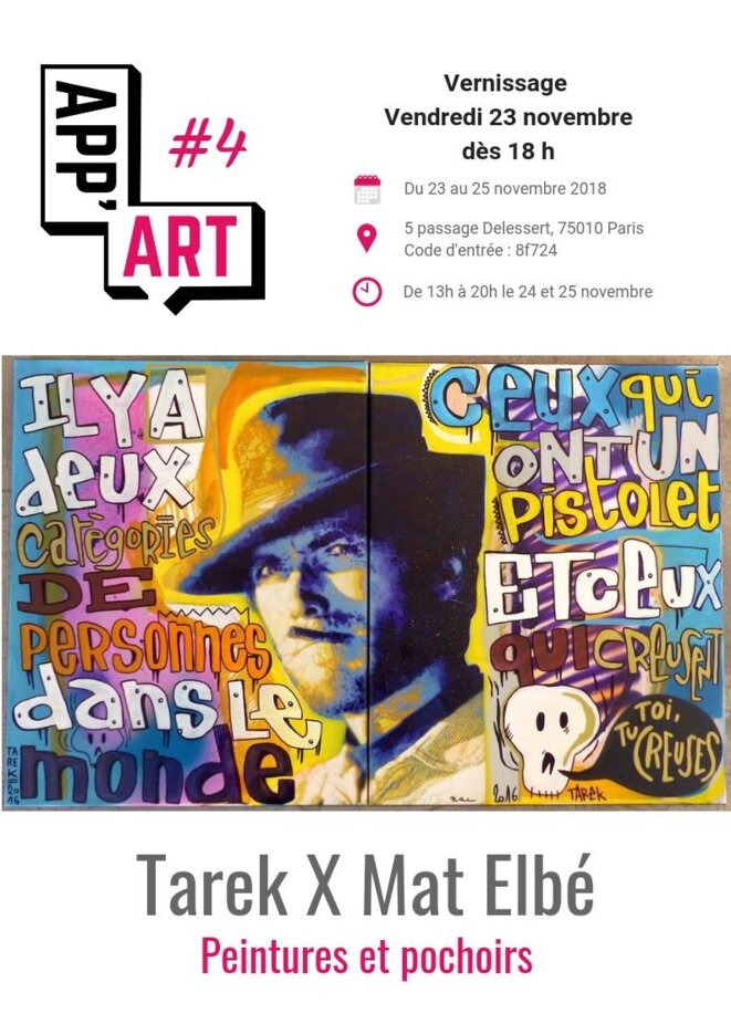 Exposition Tarek X Mat Elbé à l’App’art