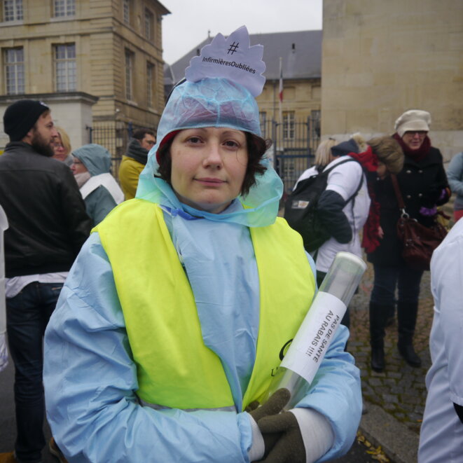 Une infirmière à Rouen le 20 novembre 2018. Une infirmière à Rouen le 20 novembre 2018.