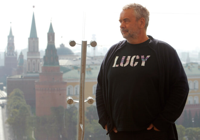 Luc Besson in Moscow on a visit to promote his science fiction film Lucy, September 9th 2014. © Reuters