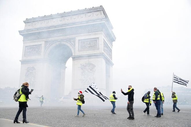 La mobilisation des « gilets jaunes », le 1er décembre à Paris. © Reuters La mobilisation des « gilets jaunes », le 1er décembre à Paris. © Reuters