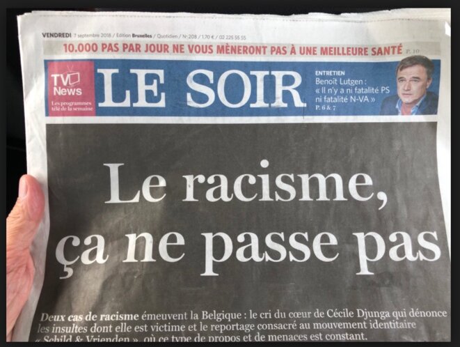 La Une du "Soir", le 7 septembre 2018 La Une du "Soir", le 7 septembre 2018