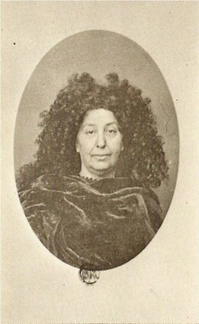 George Sand avec la perruque de Molière, photographiée par Nadar en 1864