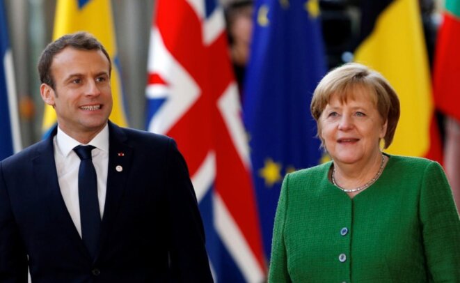 Emmanuel Macron et la chancelière allemande Angela Merkel. © Reuters Emmanuel Macron et la chancelière allemande Angela Merkel. © Reuters