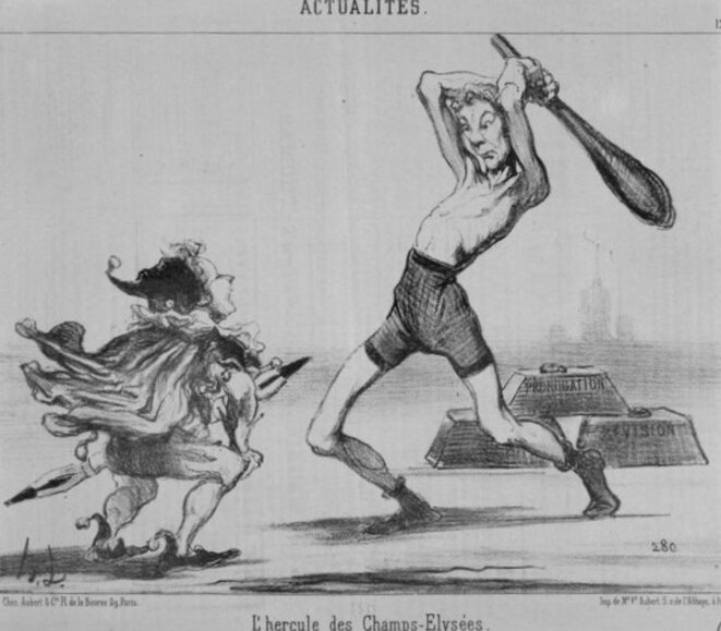 Daumier, L'Hercule des Champs Elysées (1851) Daumier, L'Hercule des Champs Elysées (1851)