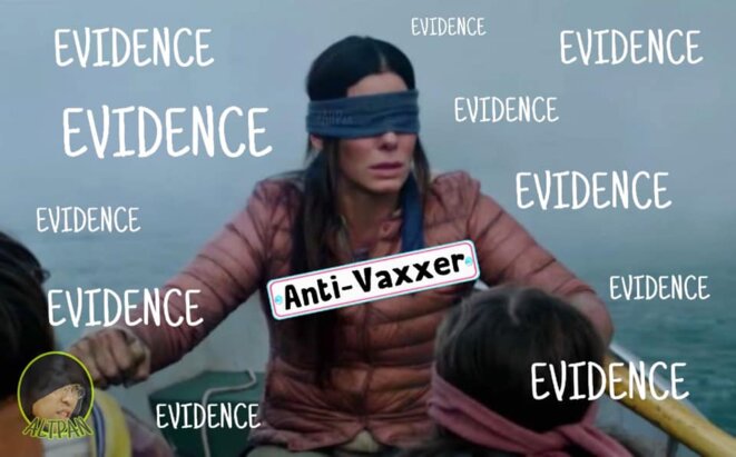 Détournement par la page FB "Alternative Dr Pan" d'une scène du film "Bird Box" © https://www.facebook.com/altpan/photos/a.854448608091074/1020268041509129/?type=3&theater Détournement par la page FB "Alternative Dr Pan" d'une scène du film "Bird Box" © https://www.facebook.com/altpan/photos/a.854448608091074/1020268041509129/?type=3&theater