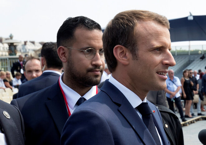 Emmanuel Macron y Alexandre Benalla. © Reuters