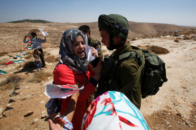 Le refus du débat sur l'occupation des territoires palestiniens (ici à Hebron) est la véritable raison de la restriction des libertés fondamentales en Israël. © Reuters Le refus du débat sur l'occupation des territoires palestiniens (ici à Hebron) est la véritable raison de la restriction des libertés fondamentales en Israël. © Reuters