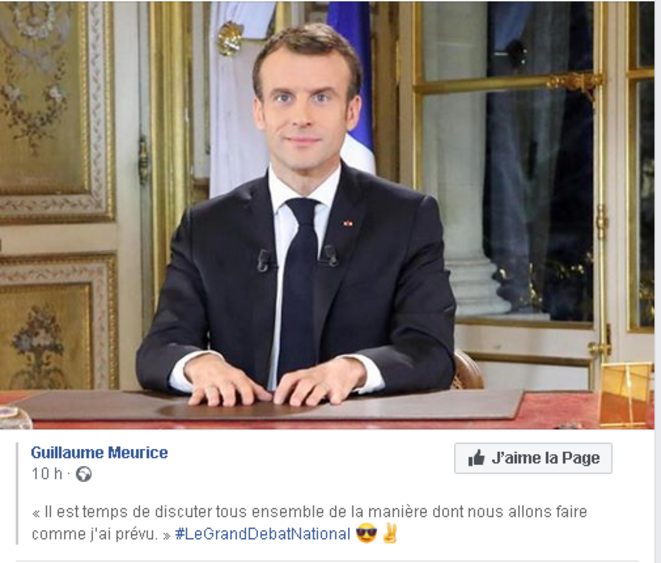 Sur la page Facebook de Guillaume Meurice © Guillaume Meurice Sur la page Facebook de Guillaume Meurice © Guillaume Meurice