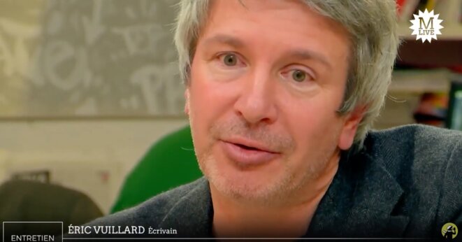 Eric Vuillard © Mediapart Eric Vuillard © Mediapart