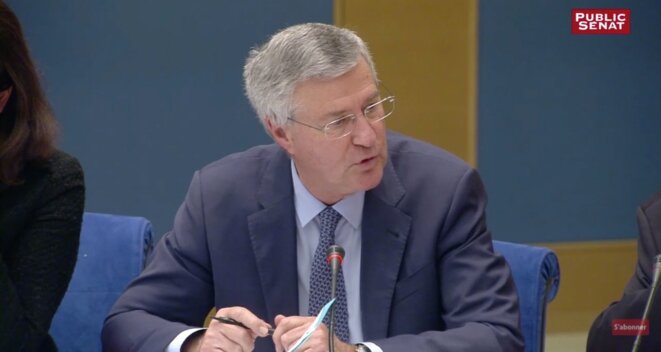 Patrick Strzoda, directeur de cabinet d'Emmanuel Macron, entendu mercredi par la commission d'enquête sénatoriale. © Vidéo Public Sénat Patrick Strzoda, directeur de cabinet d'Emmanuel Macron, entendu mercredi par la commission d'enquête sénatoriale. © Vidéo Public Sénat