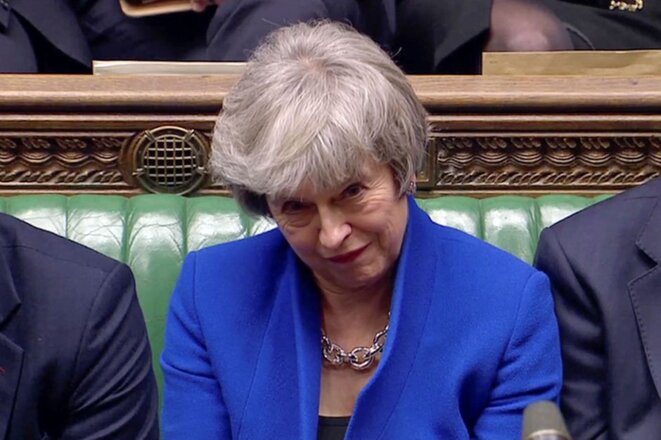La Première ministre britannique à l'issue du vote de la motion de censure mercredi. © Reuters La Première ministre britannique à l'issue du vote de la motion de censure mercredi. © Reuters