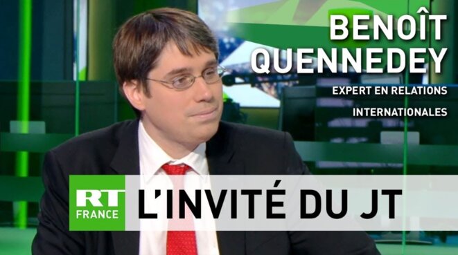 Benoît Quennedey a été plusieurs fois invité sur le plateau de RT France. © Capture d'écran. Benoît Quennedey a été plusieurs fois invité sur le plateau de RT France. © Capture d'écran.