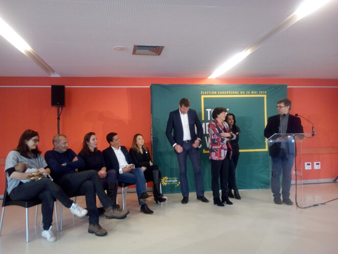 Les vœux d'EELV dans la salle municipale Abbé-Pierre, à Grande-Synthe, le 23 janvier. © PG Les vœux d'EELV dans la salle municipale Abbé-Pierre, à Grande-Synthe, le 23 janvier. © PG