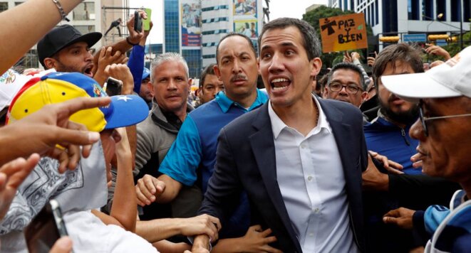 Le chef du Parlement vénézuélien Juan Guaidó, 35 ans, s’est autoproclamé le 23 janvier 2019 « président par intérim » du Venezuela. © Reuters Le chef du Parlement vénézuélien Juan Guaidó, 35 ans, s’est autoproclamé le 23 janvier 2019 « président par intérim » du Venezuela. © Reuters