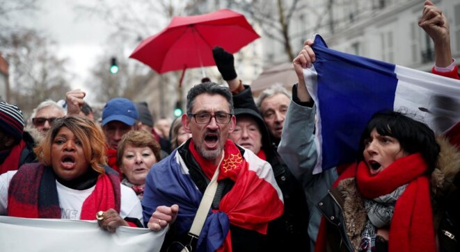 Dans les rues de Paris, ce dimanche 27 janvier © Reuters