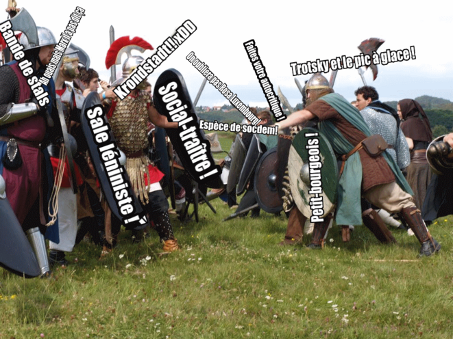 Fig. 1 : un débat d'idée entre militants de gauche. © moi Fig. 1 : un débat d'idée entre militants de gauche. © moi
