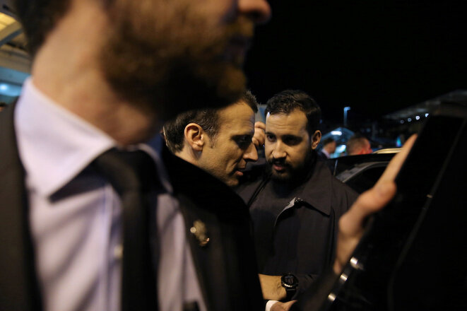 Emmanuel Macron y Alexandre Benalla. © Reuters Emmanuel Macron y Alexandre Benalla. © Reuters