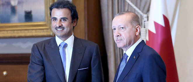 Recep Erdogan avec l'Emir du Qatar Recep Erdogan avec l'Emir du Qatar