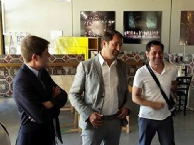 Paul Rondin, directeurvadjoint du festival d'Avignon, Christoiphe Castaner et Olivier Py : les meilleurs copains du monde. Paul Rondin, directeurvadjoint du festival d'Avignon, Christoiphe Castaner et Olivier Py : les meilleurs copains du monde.