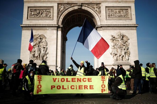 Manifestation des gilets jaunes à Paris le 16 février 2019. © REUTERS/Benoit Tessier