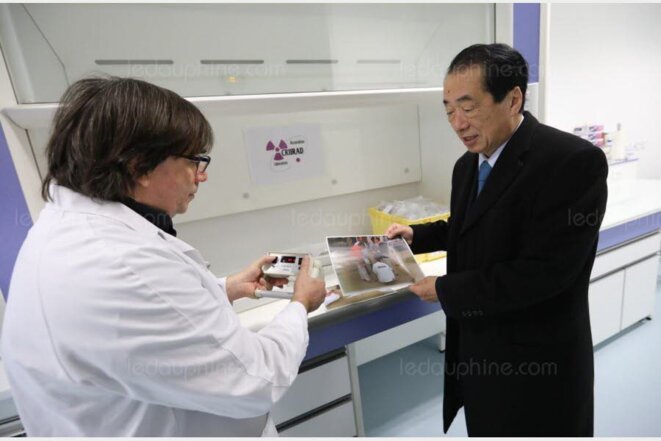 Naoto Kan visite la CRIIRAD, le 19 février 2019 © Le Dauphiné Libéré Naoto Kan visite la CRIIRAD, le 19 février 2019 © Le Dauphiné Libéré