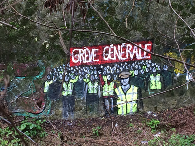 Paris 13e, une fresque sur la « Petite Ceinture », janvier 2019 (photographie par Didier Gil, copyleft). © D.G.