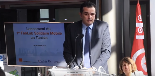Marouane Mabrouk lors d'une manifestation d'Orange Tunisie en octobre 2018 © DR Marouane Mabrouk lors d'une manifestation d'Orange Tunisie en octobre 2018 © DR