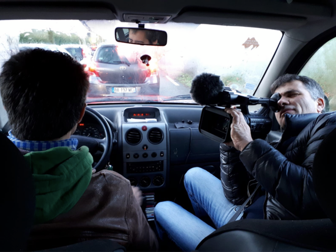 François Ruffin et Gilles Perret, en plein tournage. © Jour2Fête François Ruffin et Gilles Perret, en plein tournage. © Jour2Fête