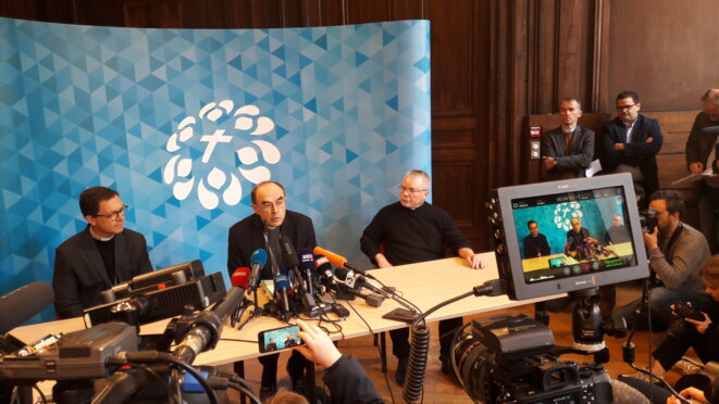 Le cardinal Barbarin a prononcé quelques mots face à la presse après l'annonce du jugement © DG Le cardinal Barbarin a prononcé quelques mots face à la presse après l'annonce du jugement © DG