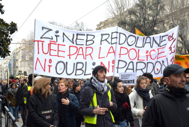 Marche « pour le logement et le droit à la ville » le 2 février 2019 à Marseille. © LF Marche « pour le logement et le droit à la ville » le 2 février 2019 à Marseille. © LF