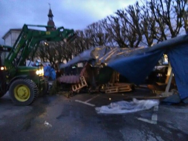 À Commercy, destruction de la cabane le 13 mars. © (dr)