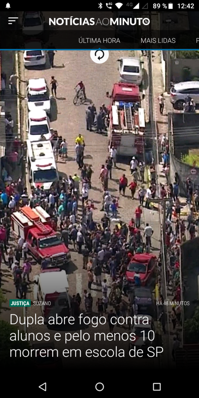 Des tireurs ont tué 8 personnes, parmi elles des enfants, dans une école du Brésil. © noticias ao minuto Des tireurs ont tué 8 personnes, parmi elles des enfants, dans une école du Brésil. © noticias ao minuto