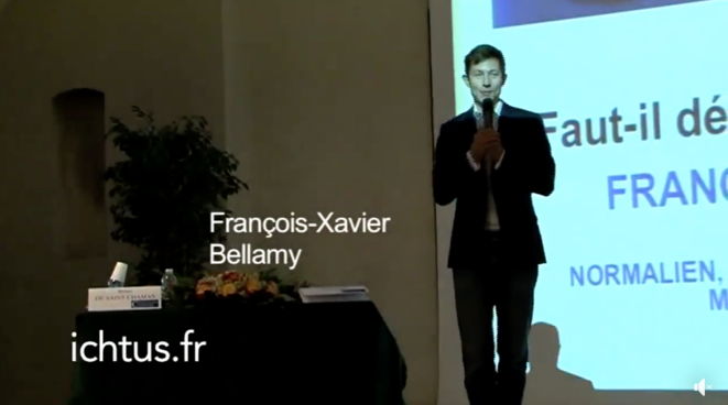 Vidéo supprimée d'une conférence de Bellamy à Ichtus © Ichtus Vidéo supprimée d'une conférence de Bellamy à Ichtus © Ichtus