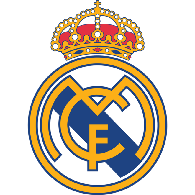 Emblème du Real Madrid (depuis 1997) - Disparition de la bande violette, effaçant la dernière référence à la République Emblème du Real Madrid (depuis 1997) - Disparition de la bande violette, effaçant la dernière référence à la République