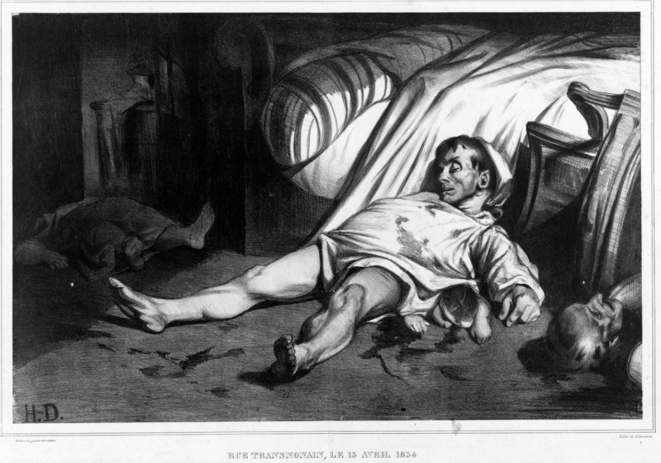 Les massacre de la rue Transnonain, 1834 par Daumier © DR