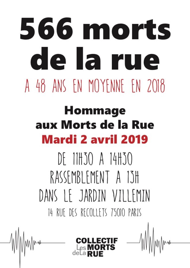 Morts de la rue: en 2018, ils étaient 566