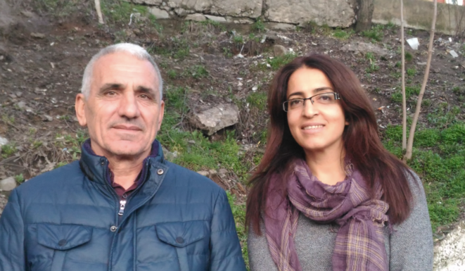 Hidir Demir et Nursat Yesil, co-candidats du HDP à la mairie de Tunceli. © NC Hidir Demir et Nursat Yesil, co-candidats du HDP à la mairie de Tunceli. © NC