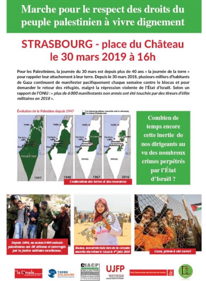 STRASBOURG: MARCHE POUR LE RESPECT DU PEUPLE PALESTINIEN À VIVRE DIGNEMENT SUR LE DÉBRIS DE TERRE QUI LUI RESTE - © EXEQUATUR - E’M.C. STRASBOURG: MARCHE POUR LE RESPECT DU PEUPLE PALESTINIEN À VIVRE DIGNEMENT SUR LE DÉBRIS DE TERRE QUI LUI RESTE - © EXEQUATUR - E’M.C.