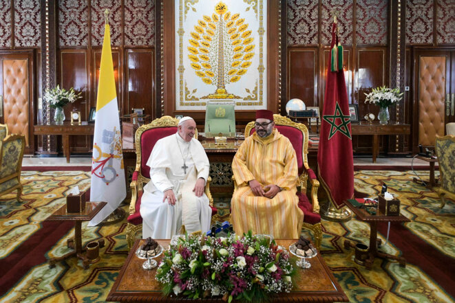 Le Pape François avec le roi Mohammed VI du Maroc Le Pape François avec le roi Mohammed VI du Maroc