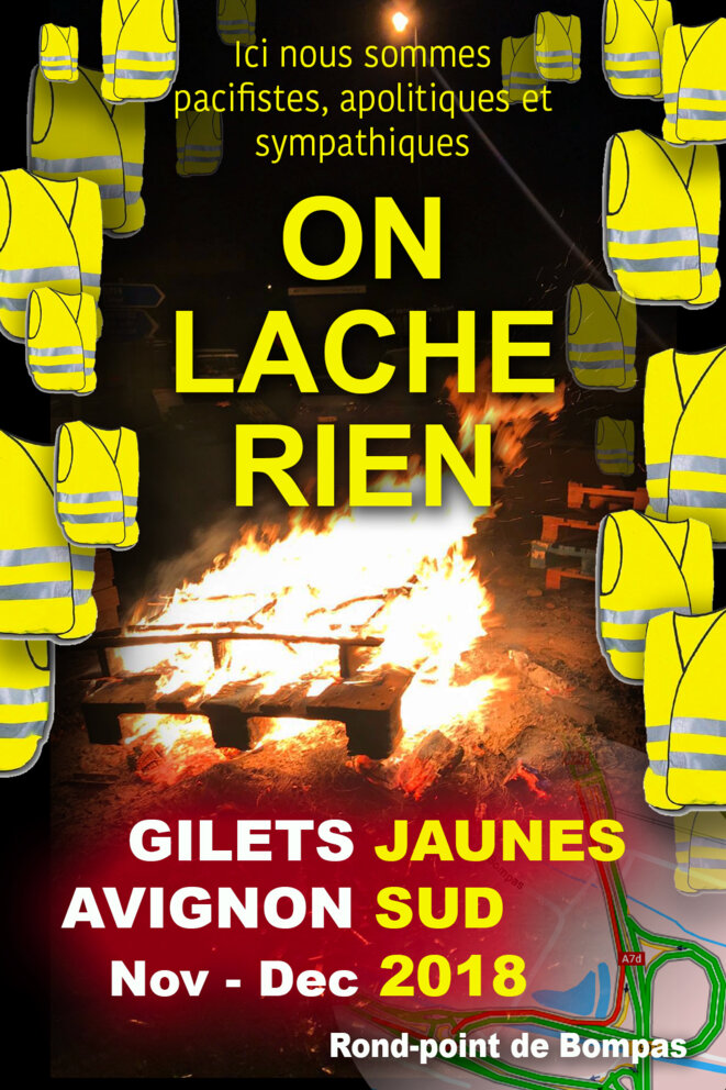 Propagande Facebook Gilets Jaunes Avignon Sud Bonpas Le