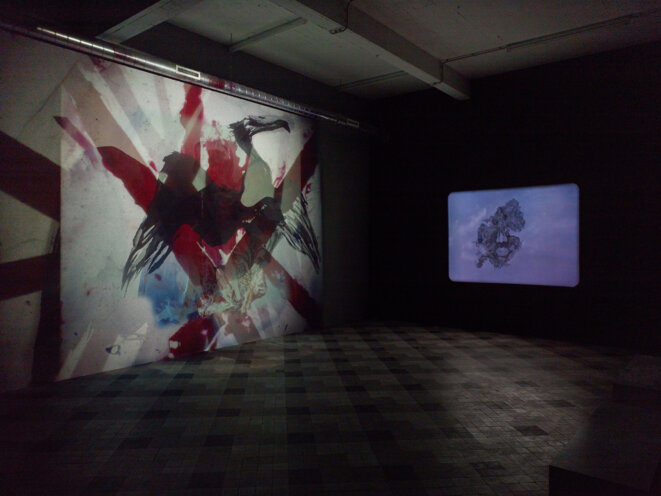 Ellen Gallagher et Edgar Clejine, "Osedax", 2010, inatallation vidéo, Exposition Ellen Gallagher et Edgar Clejine, "Liquid intelligence", WIELS centre d'art contemporain, Bruxelles, 2019. © Ellen Gallagher & Edgar Clejine, courtesy Gagosian Galley Ellen Gallagher et Edgar Clejine, "Osedax", 2010, inatallation vidéo, Exposition Ellen Gallagher et Edgar Clejine, "Liquid intelligence", WIELS centre d'art contemporain, Bruxelles, 2019. © Ellen Gallagher & Edgar Clejine, courtesy Gagosian Galley