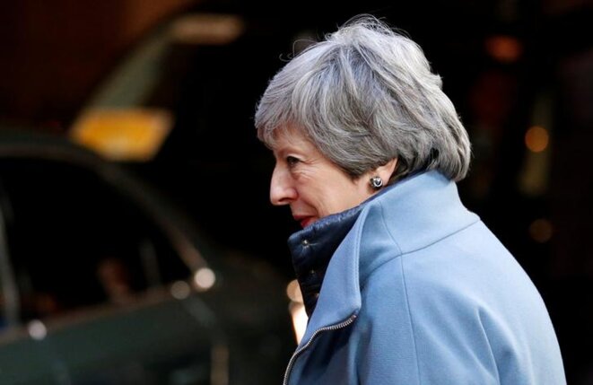 Theresa May, après le sommet européen, le 11 avril 2019. © Reuters Theresa May, après le sommet européen, le 11 avril 2019. © Reuters