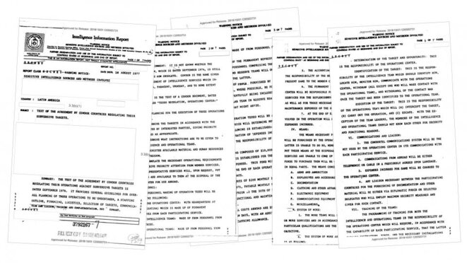 Documents déclassiffiés du Plan Condor © Pagina 12 Documents déclassiffiés du Plan Condor © Pagina 12