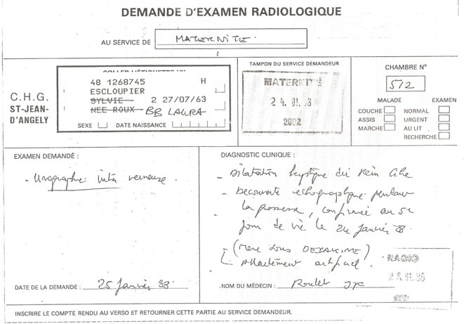 Le dossier médical de Laura Escloupier. Le dossier médical de Laura Escloupier.
