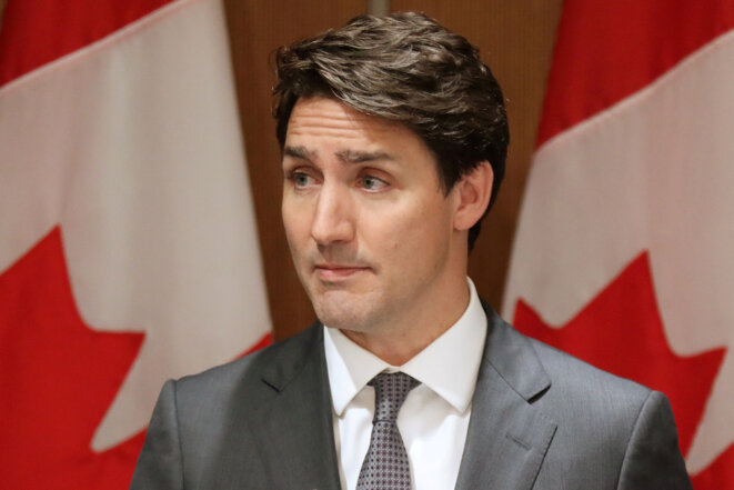 Justin Trudeau lors du congrès du Parti libéral canadien, le 2 avril. © Reuters Justin Trudeau lors du congrès du Parti libéral canadien, le 2 avril. © Reuters
