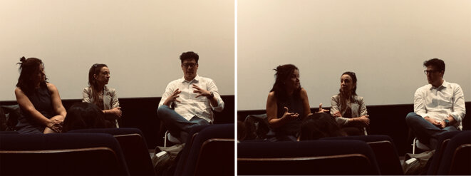 Marianela Illas et Rubén Sierra Salles, accompagnés de leur interprète, au Festival Cinélatino © DR Marianela Illas et Rubén Sierra Salles, accompagnés de leur interprète, au Festival Cinélatino © DR