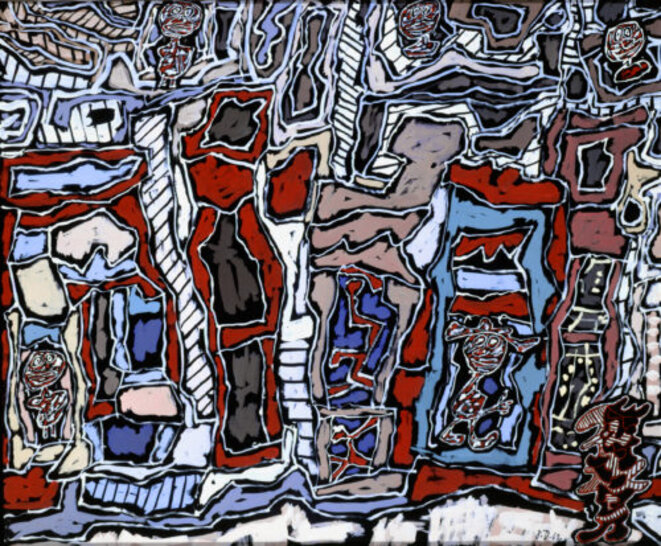 Jean Dubuffet, Paris plaisir, oct. 1962, gouache avec pièces rapportées, collées sur papier, Paris, 67 × 81 cm. Musée des Arts décoratifs, Paris © MAD, Paris - Laurent Sully Jaulmes © Adagp, Paris 2019 Jean Dubuffet, Paris plaisir, oct. 1962, gouache avec pièces rapportées, collées sur papier, Paris, 67 × 81 cm. Musée des Arts décoratifs, Paris © MAD, Paris - Laurent Sully Jaulmes © Adagp, Paris 2019