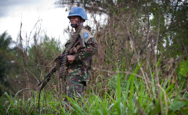 Casque bleu de la Monusco à Beni en 2014 © Monusco Casque bleu de la Monusco à Beni en 2014 © Monusco