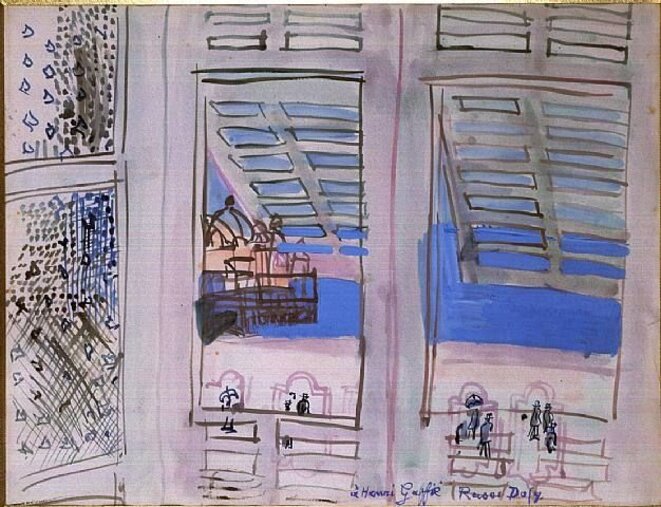 Fenêtre à Nice c. 1936 Gouache sur papier, 50 x 65cm Collection privée, France Fenêtre à Nice c. 1936 Gouache sur papier, 50 x 65cm Collection privée, France